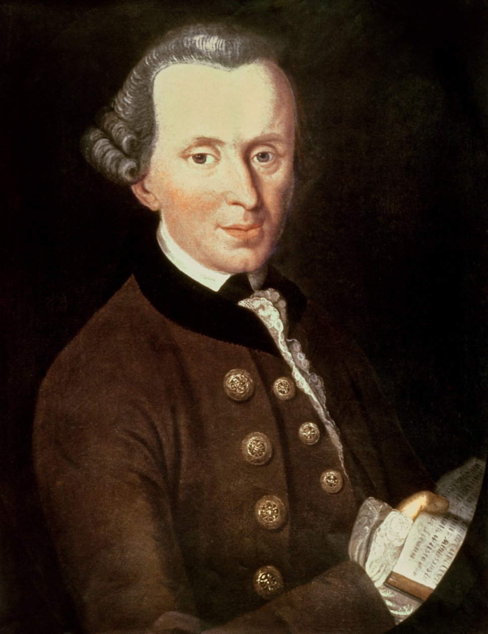 Portræt af Emmanuel Kant, 1768 af Johann Gottlieb Becker