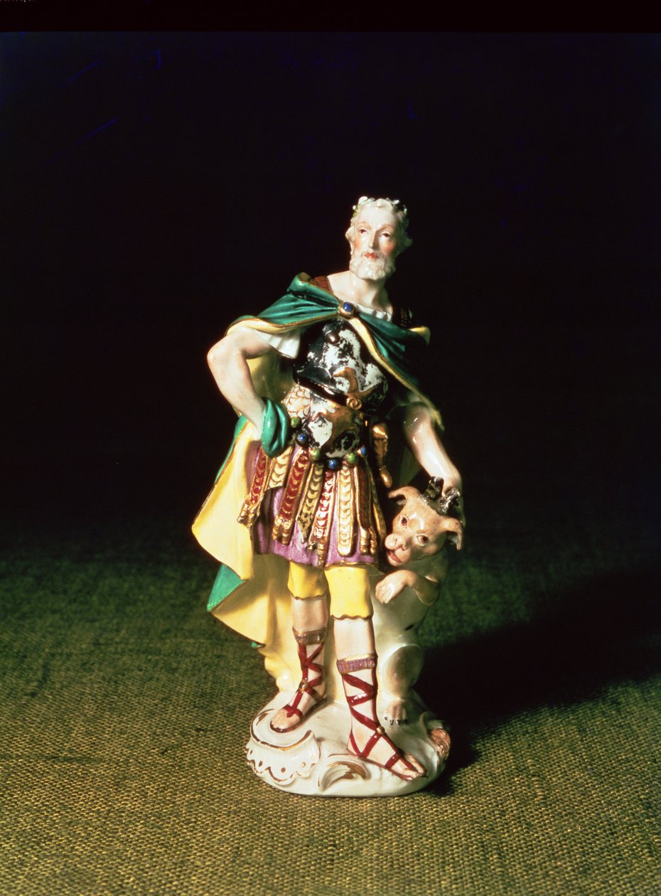 Meissen-figur af Julius Cæsar fra serien 
