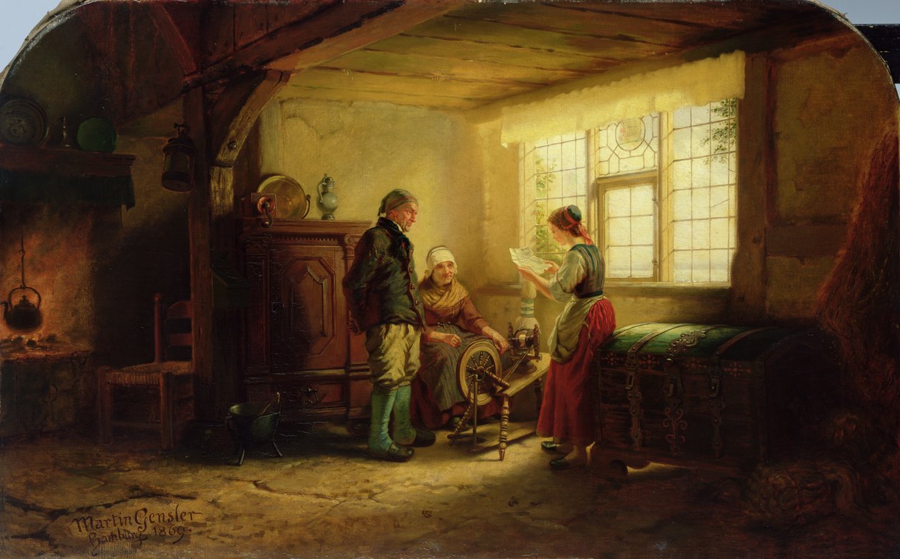 Brevet, 1869 af Johann Martin Gensler