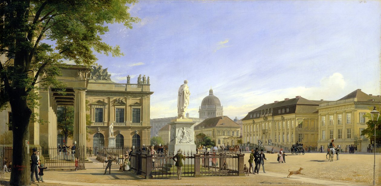Nyt vagthus, Arsenal, Prinsens Palads og Slot i Berlin, 1849 (se også 152600) af Johann Philipp Eduard Gartner