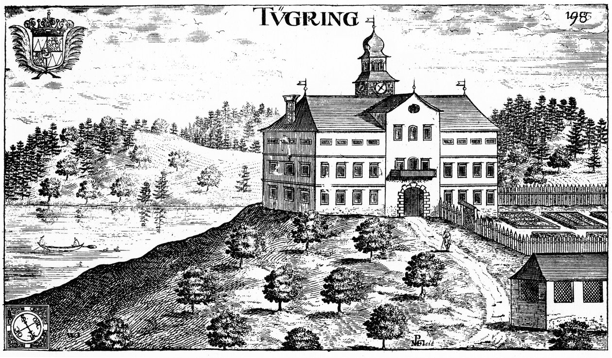 Tigring Slot i 1680 i Moosburg (Kärnten) af Johann Weikhard von Valvasor