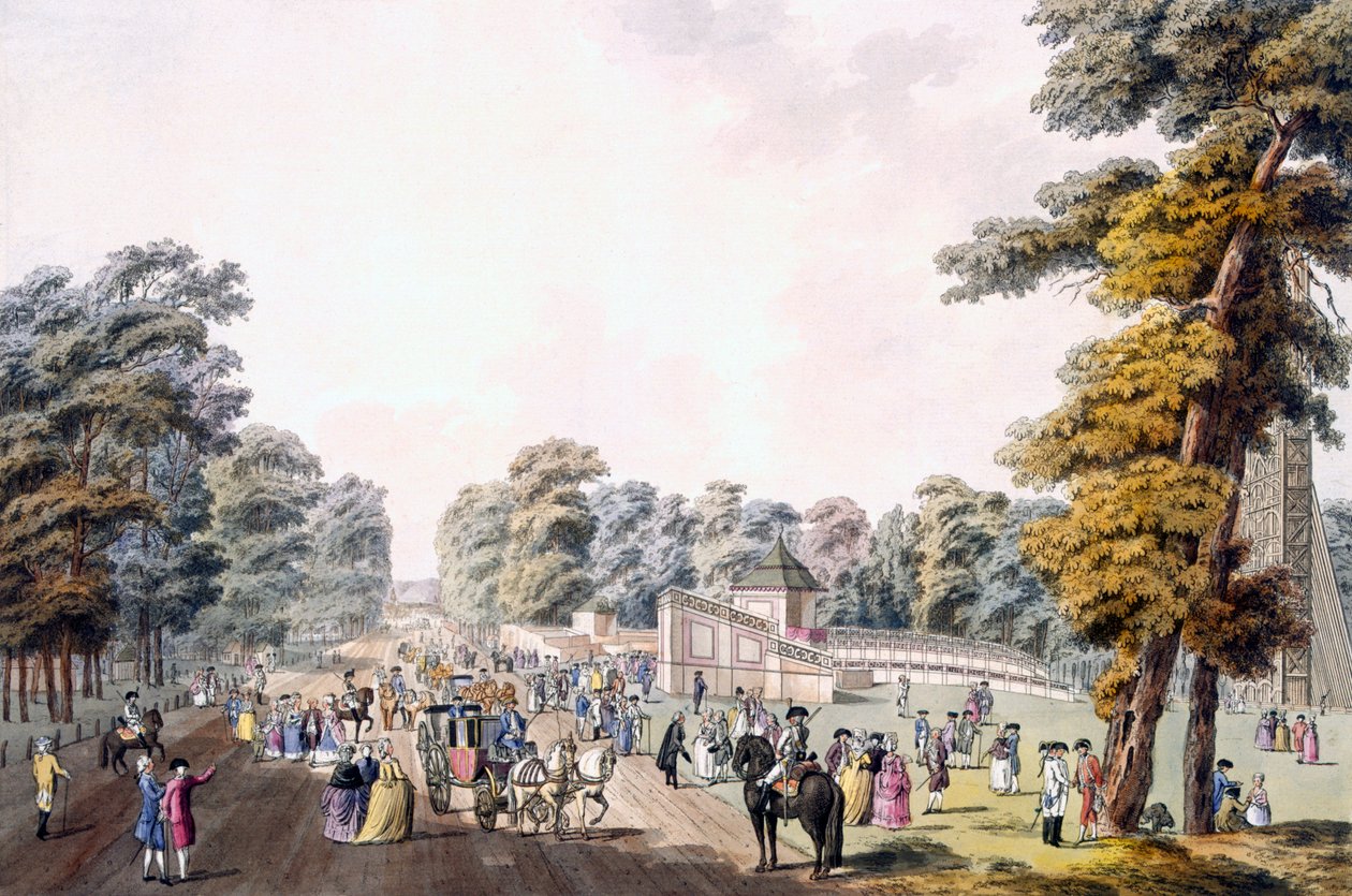 Fyrværkeriet i Prater, Wien, 1792 af Johann Ziegler