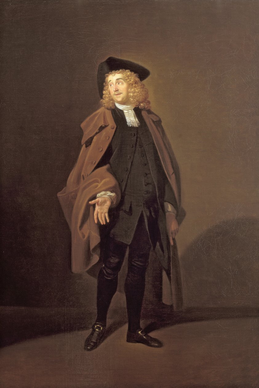 Portræt af John Moody (ca. 1712-1821) som Fader Foigard i Beaux Stratagem, af George Farquhar (1678-1701) af Johan Joseph Zoffany