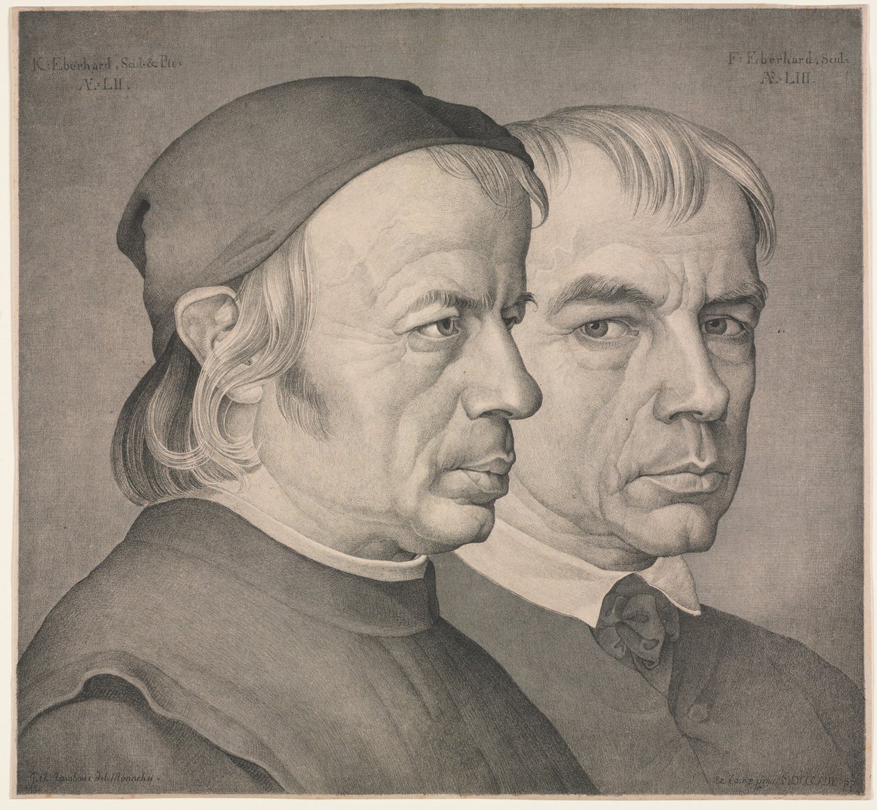 Brødrene Eberhard, 1822. af Johann Anton Ramboux