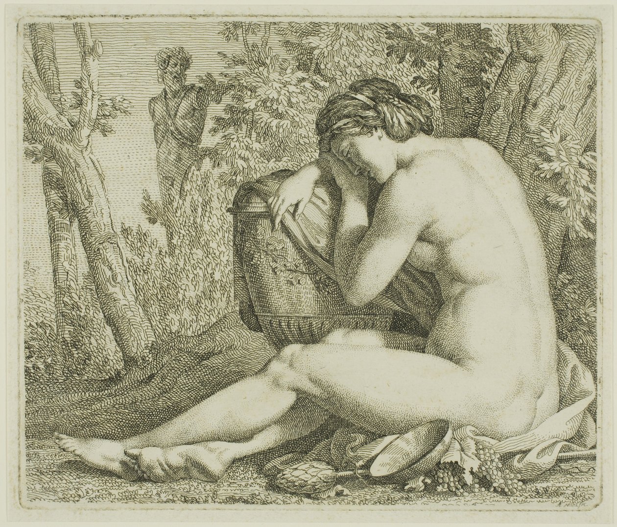 Hvilende Bacchante af Johann August Nahl II
