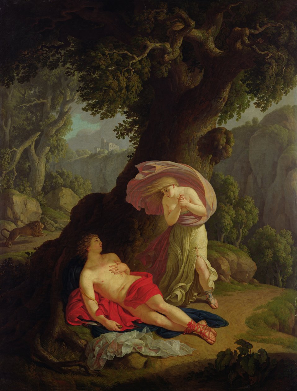 Pyramus og Thisbe, c.1788-90 af Johann August Nahl the Younger