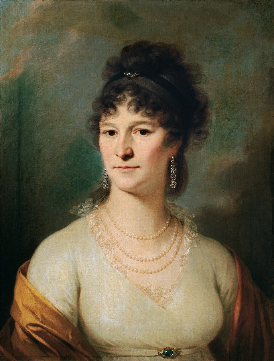 Buste af en dame af Johann Baptist Lampi d. Ä.