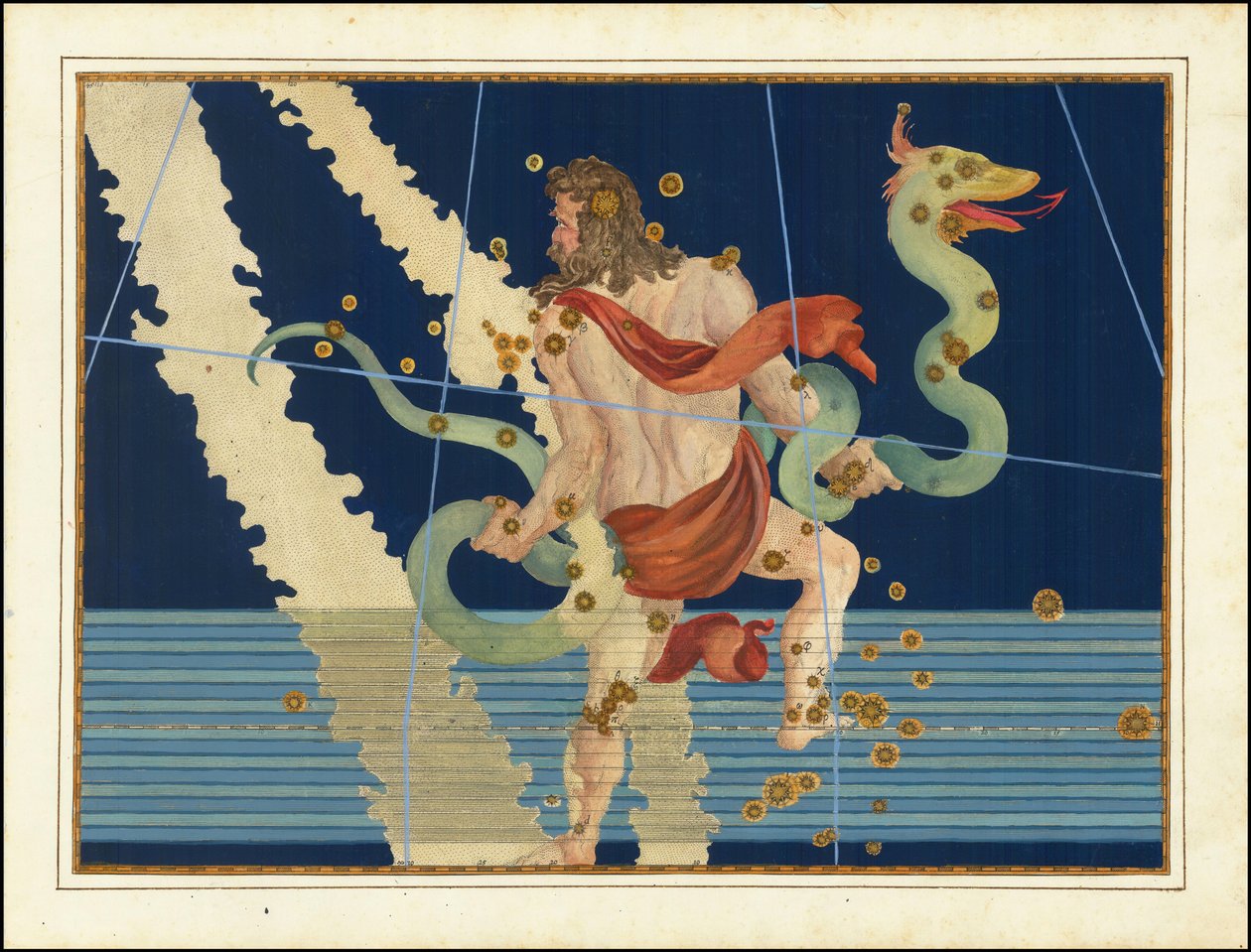 Johann Bayer, Ophiuchus og Serpentarius af Johann Bayer