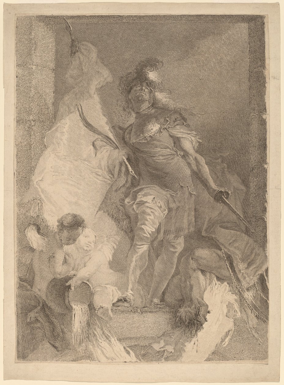 Saint-Florian af Johann Beheim after Franz Anton Maulbertsch
