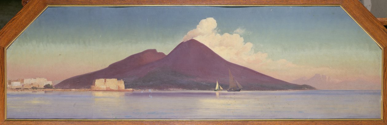 Vesuv, Napoli (olie på lærred) af Johann Carl Neumann