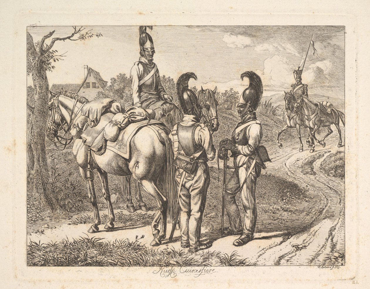 Russiske Cuirassiers, 1816. af Johann Christian Erhard