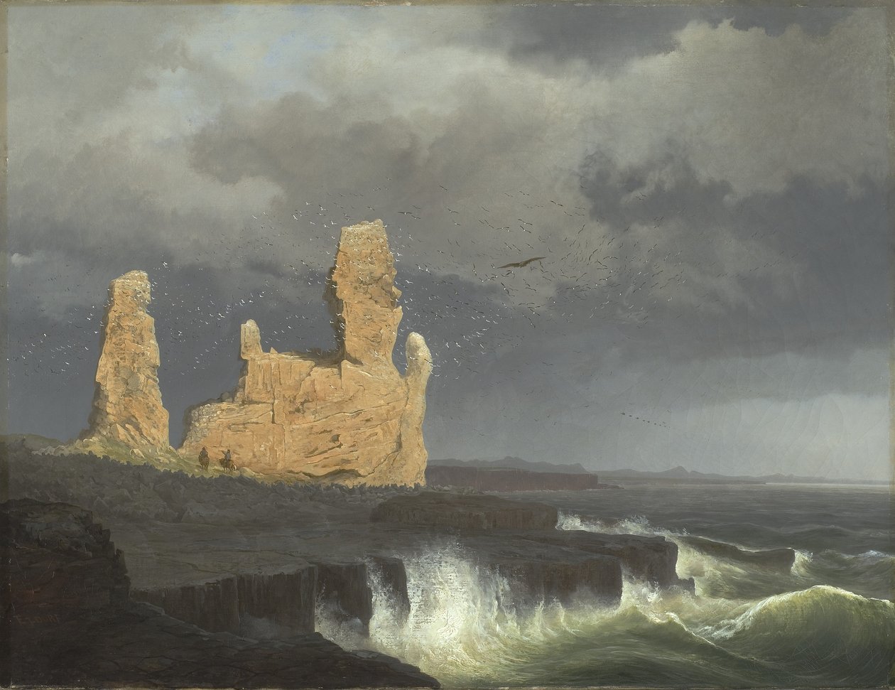 Den islandske kyst, 1889 af Johann Christian Ezdorf