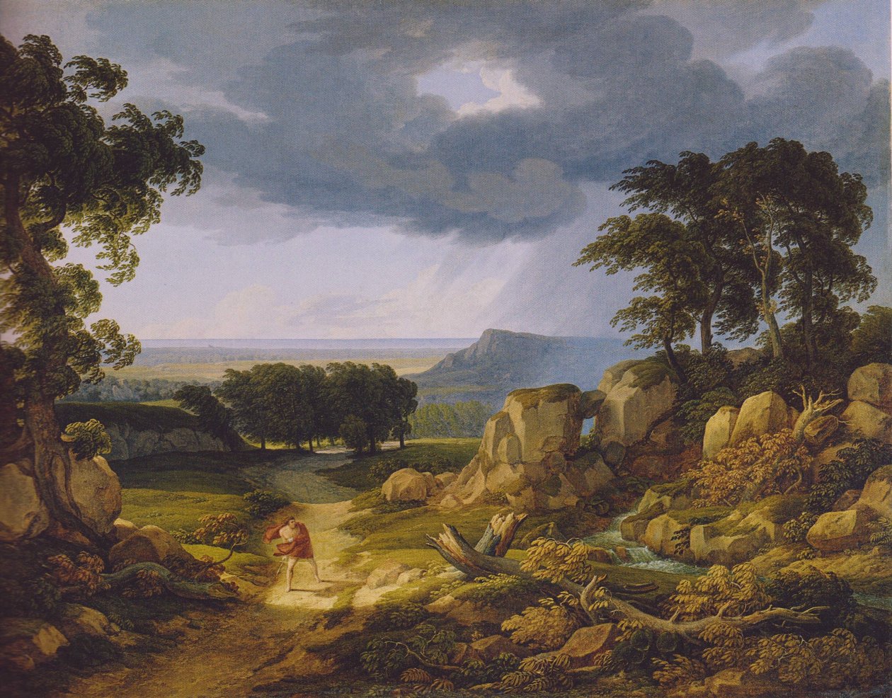 Tysk: Sturmlandschaft (vandrernes stormsang). af Johann Christian Reinhart