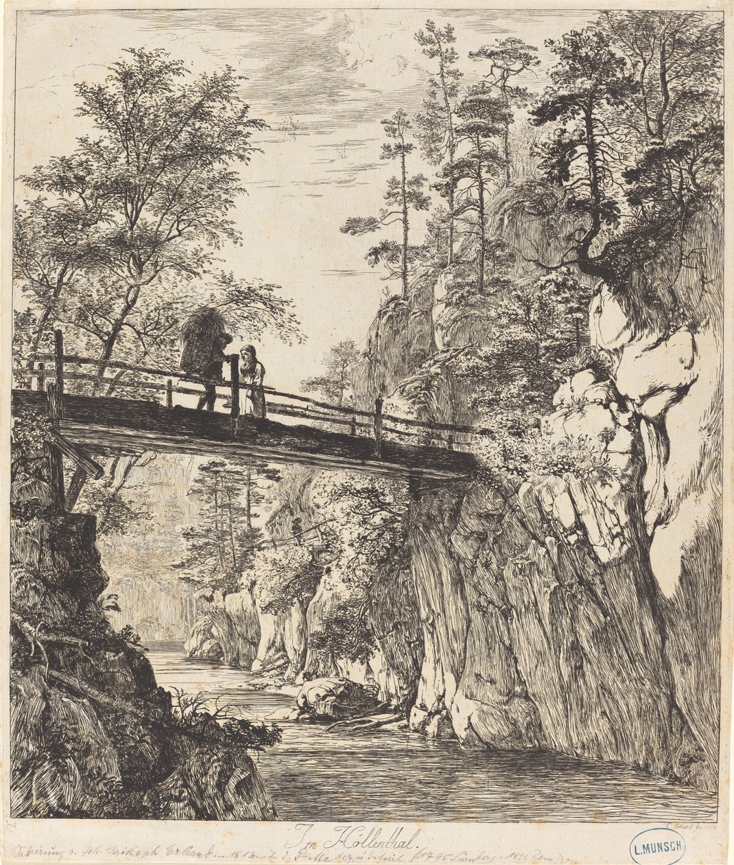 Im Höllenthal (I Höllendalen) af Johann Christoph Erhard