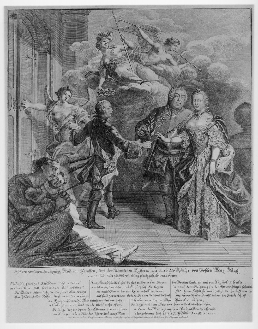 1763 stilhed i Hubertusburg af Johann David Schleuen