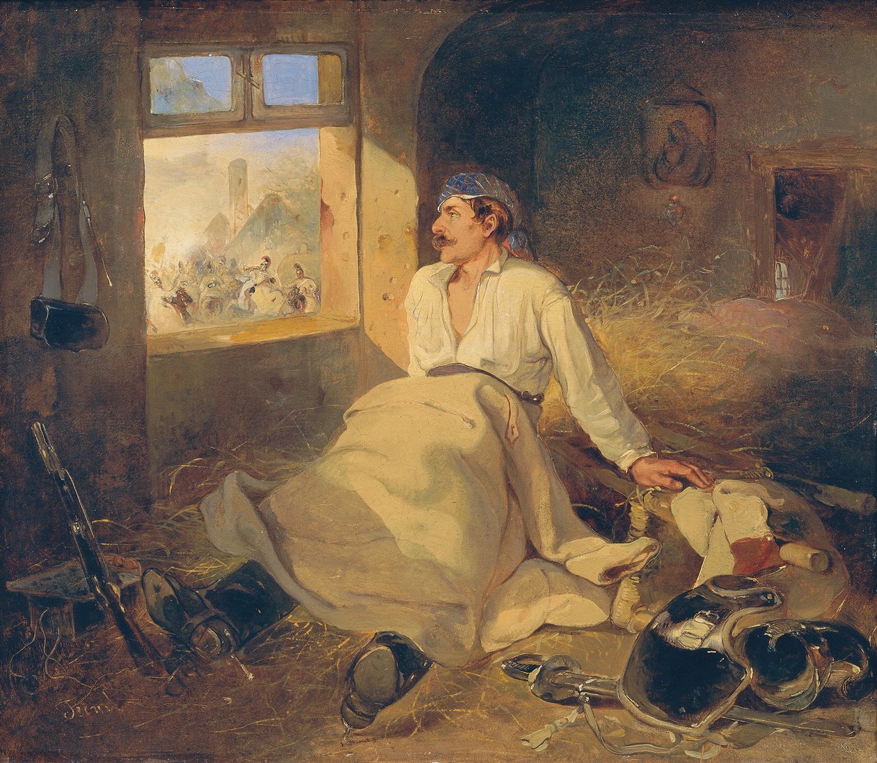 Såret kurasser på et høloft af Johann Friedrich Treml