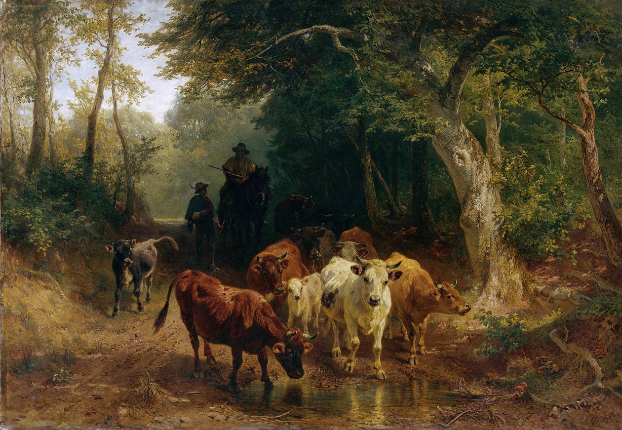 Tilbagekomst af kvægbesætningen om efteråret af Johann Friedrich Voltz