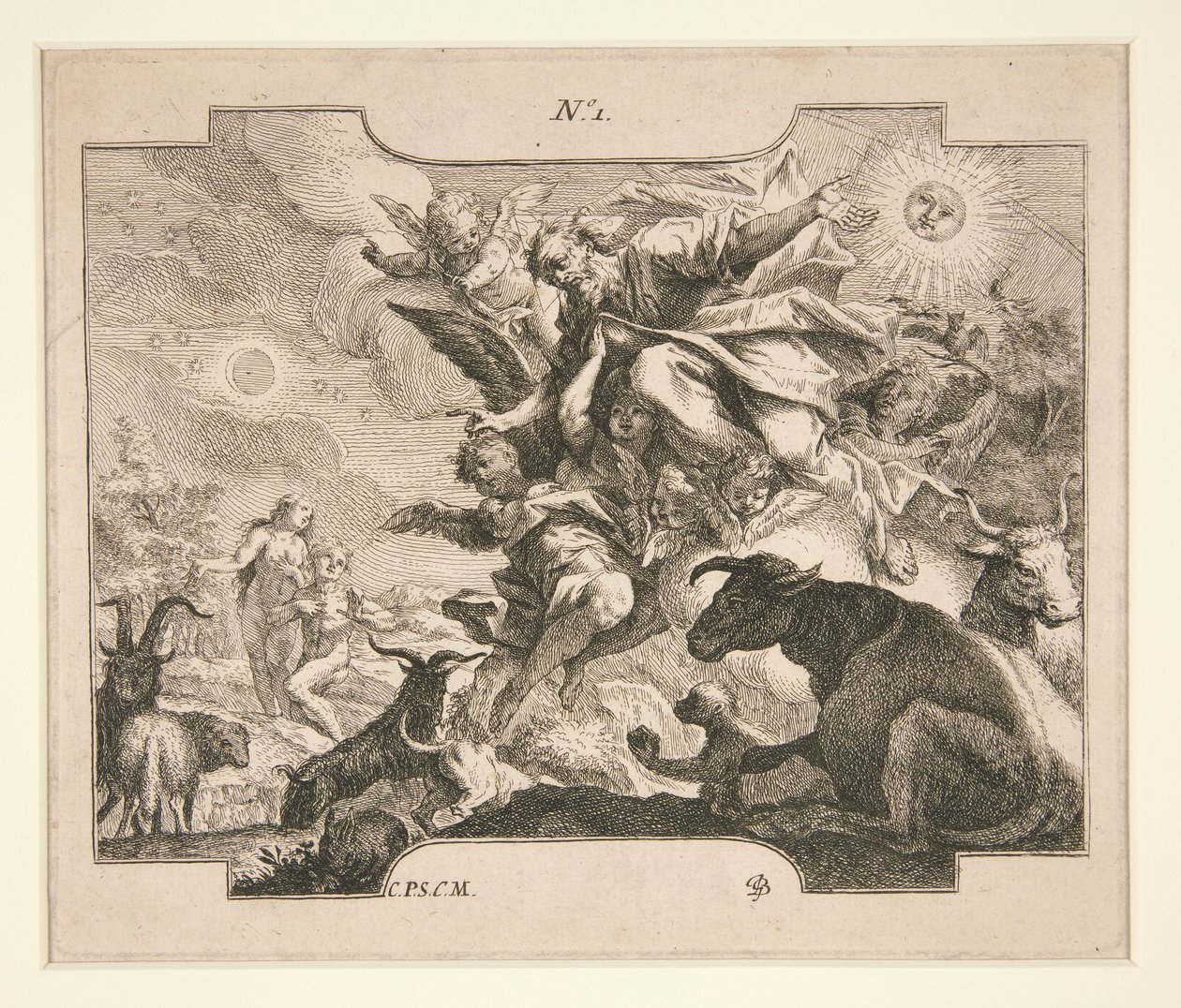 Skabelsen (?) af Johann Georg Bergmuller
