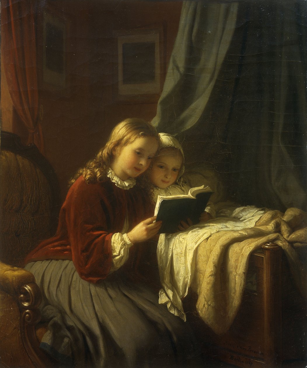 Bedtime Story, 1867 af Johann Georg Meyer