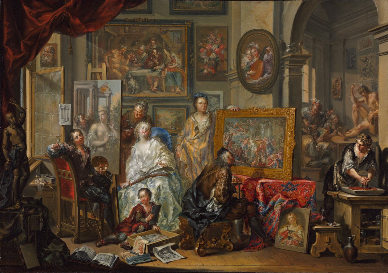 Malers atelier af Johann Georg Platzer