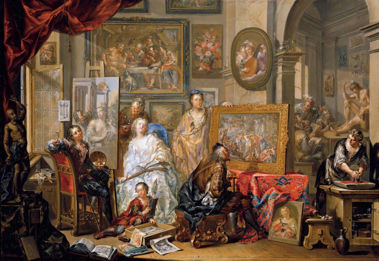 Malerens atelier af Johann Georg Platzer