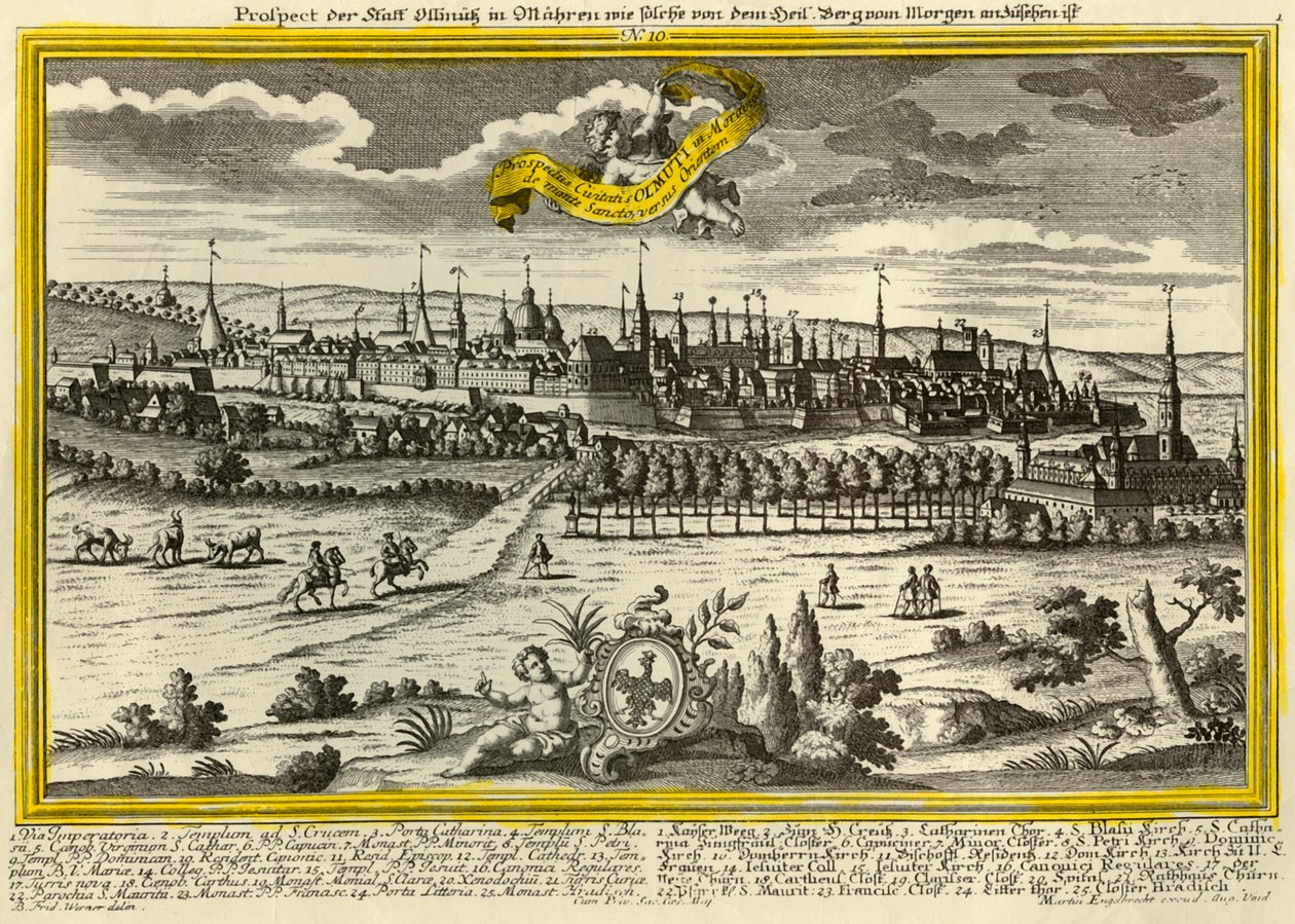 Olomouc, c1740. af Johann Georg Ringlin