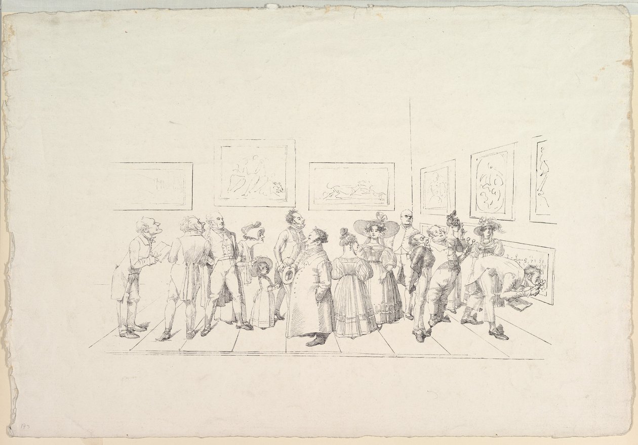 Offentligheden ved en udstilling, 1831. af Johann Gottfried Schadow