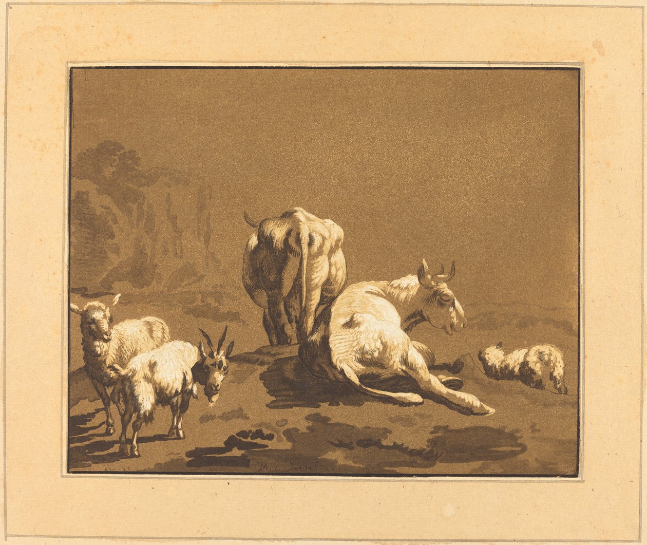 Køer af Johann Gottlieb Prestel after Joseph Wagner