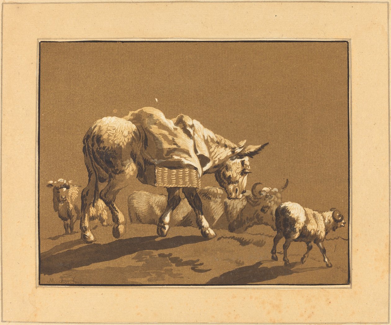 Æsel af Johann Gottlieb Prestel after Joseph Wagner