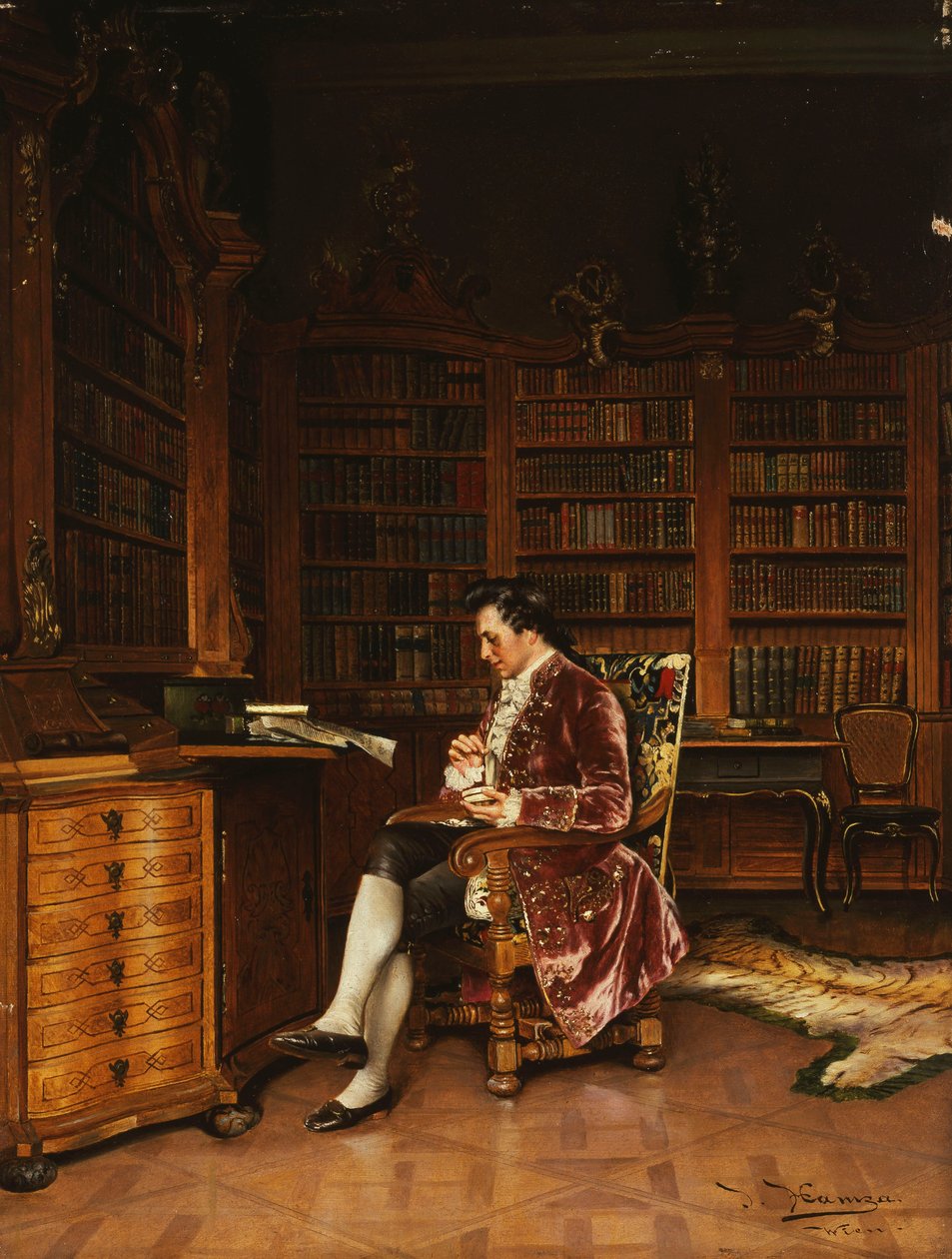 I biblioteket, af Johann Hamza