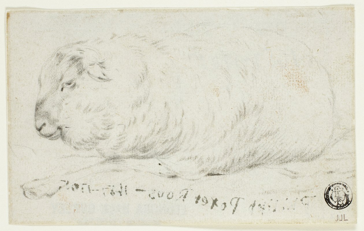 Får, der ligger ned af Johann Heinrich Roos