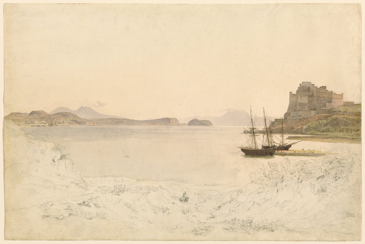 Pozzuoli-bugten af Johann Heinrich Schilbach