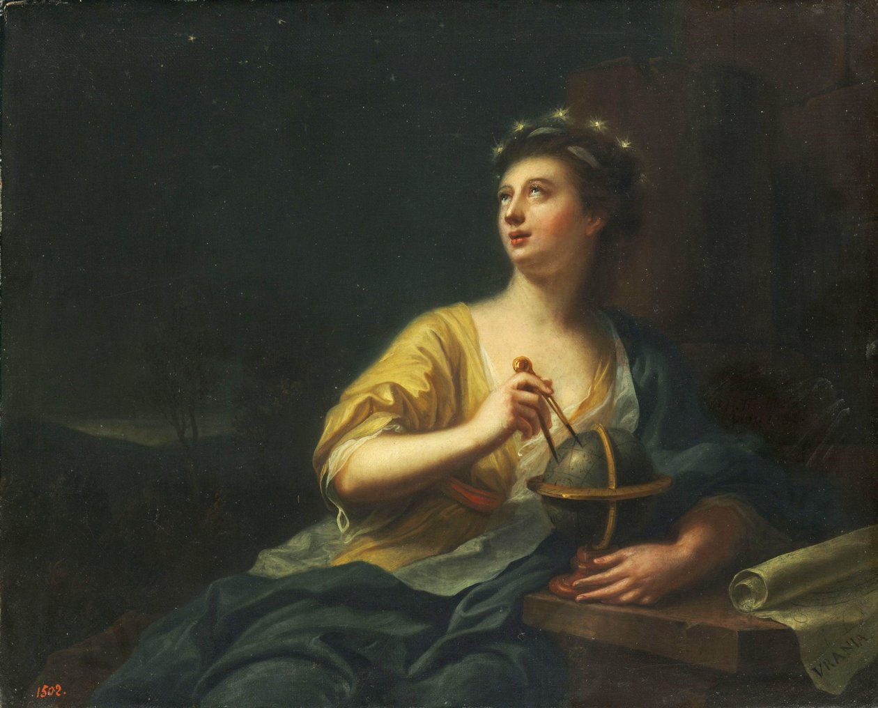 De ni muser - Urania (astronomi) af Johann Heinrich Tischbein