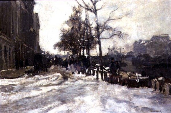 Vinter, Rotterdam af Johann Hendrik Mastenbroek