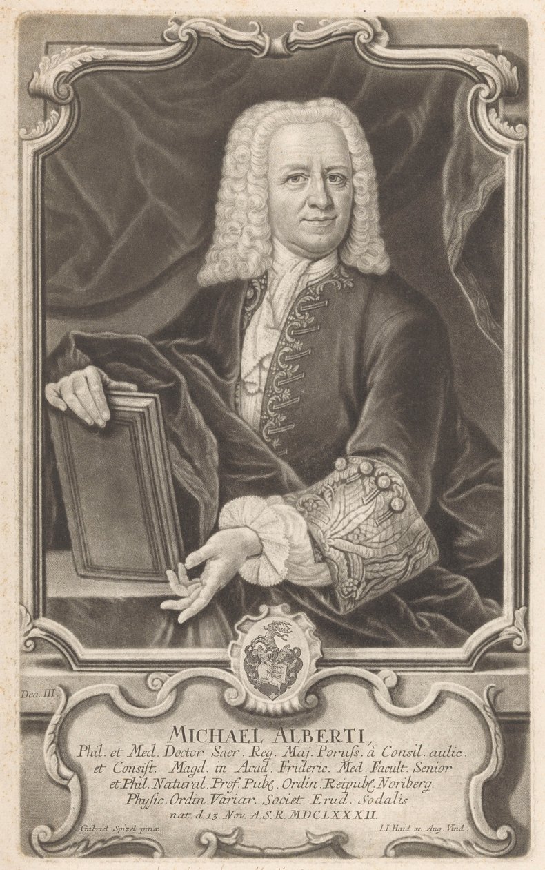 Portret van Michael Alberti af Johann Jacob Haid
