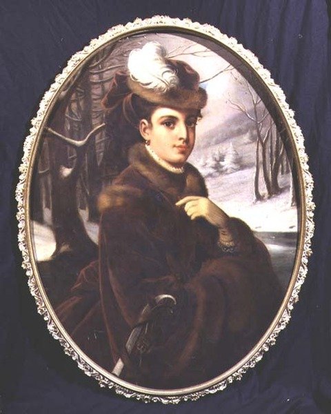 Portræt af en elegant østrigsk dame af Johann Kurtweil