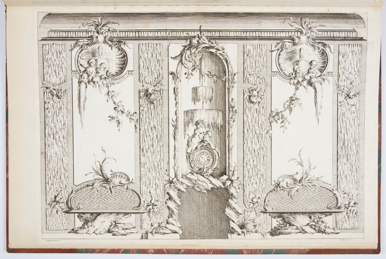Design til en skærm af Johann Michael Hoppenhaupt II