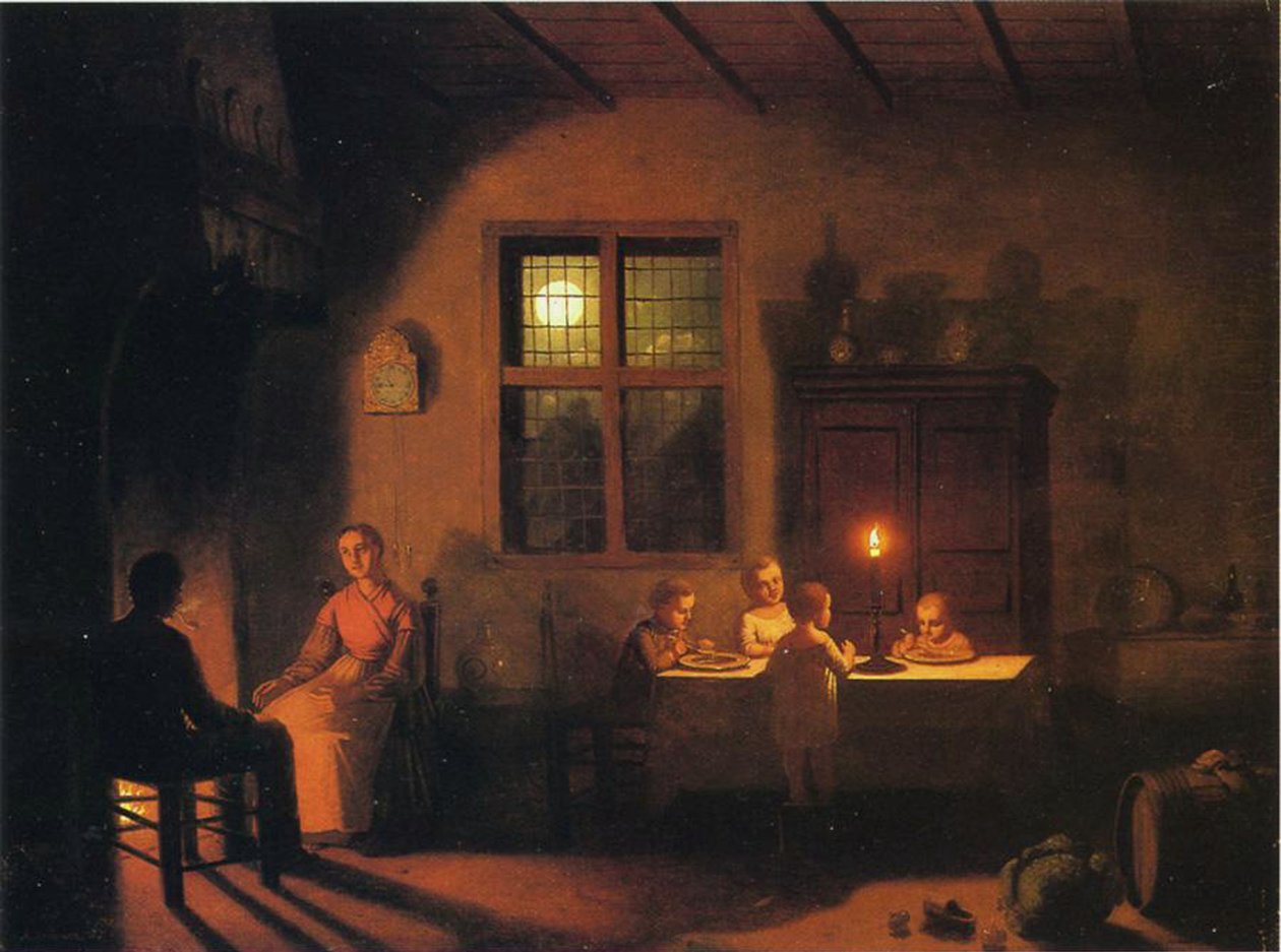 Aften hjemme, 1867 af Johann Mongels Culverhouse
