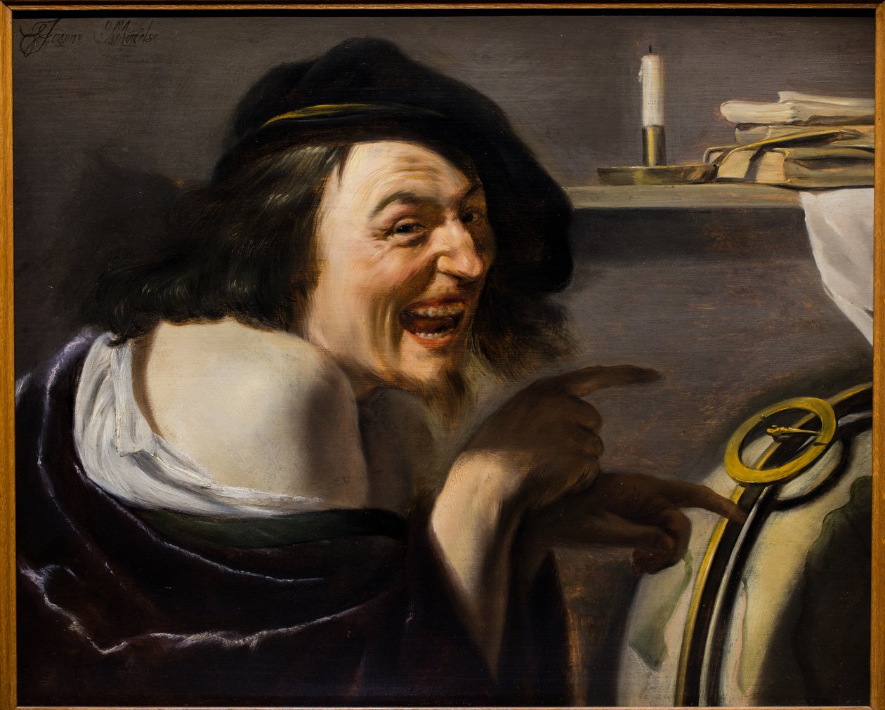 Demokrit, ca. 1620 (olie på træ) af Johann Moreelse