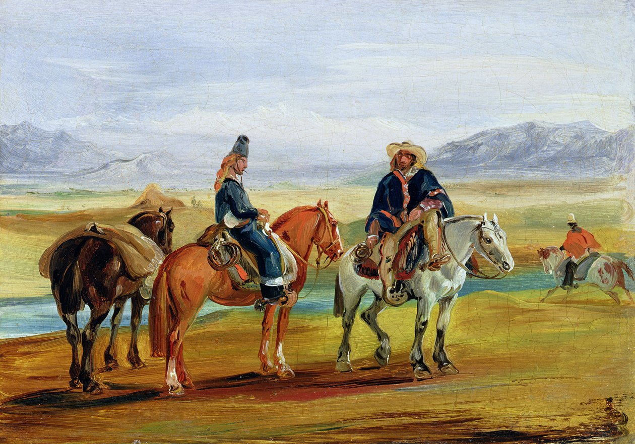 Chilenske Huasos, ca. 1836 af Johann Moritz Rugendas