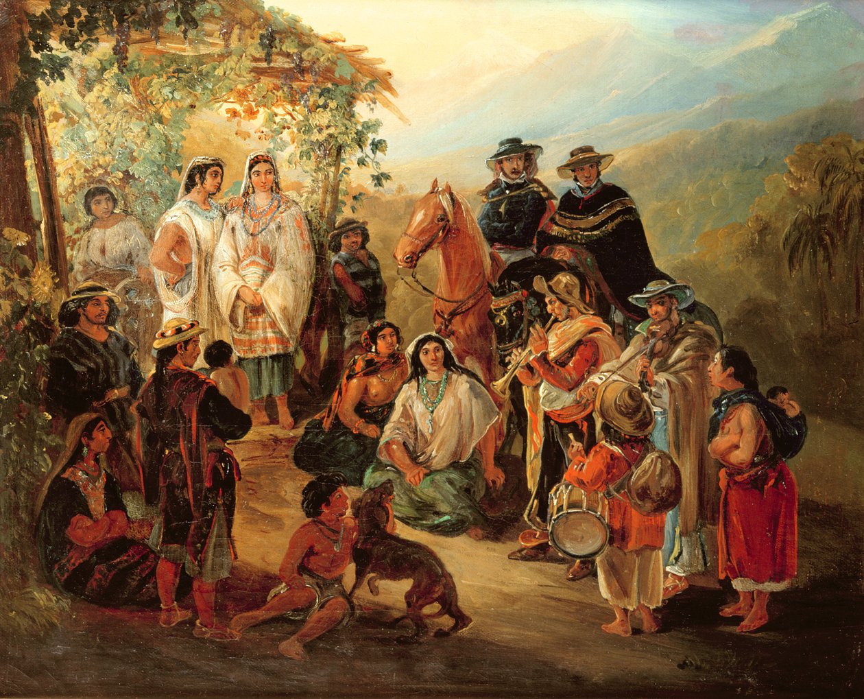 Regionale dragter, 1850 af Johann Moritz Rugendas