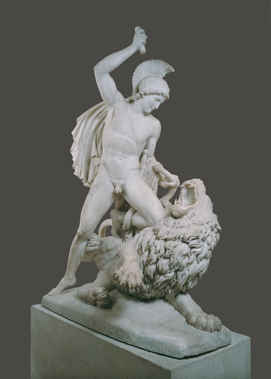 Bellerophon kæmper mod Chimeiraen af Johann Nepomuk Schaller