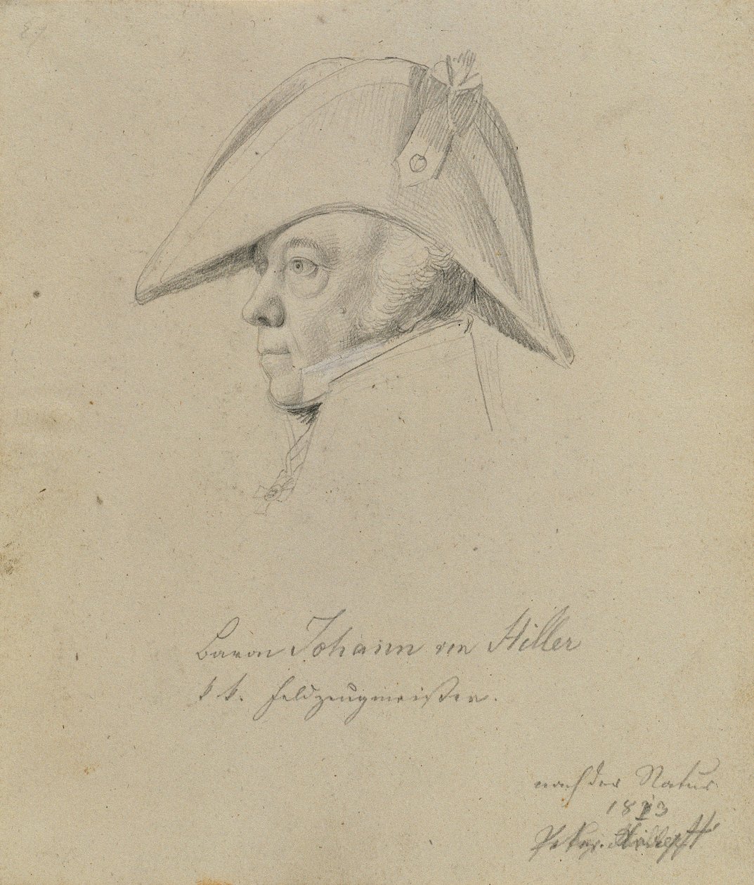 Baron Johann von Hiller af Johann Peter Krafft