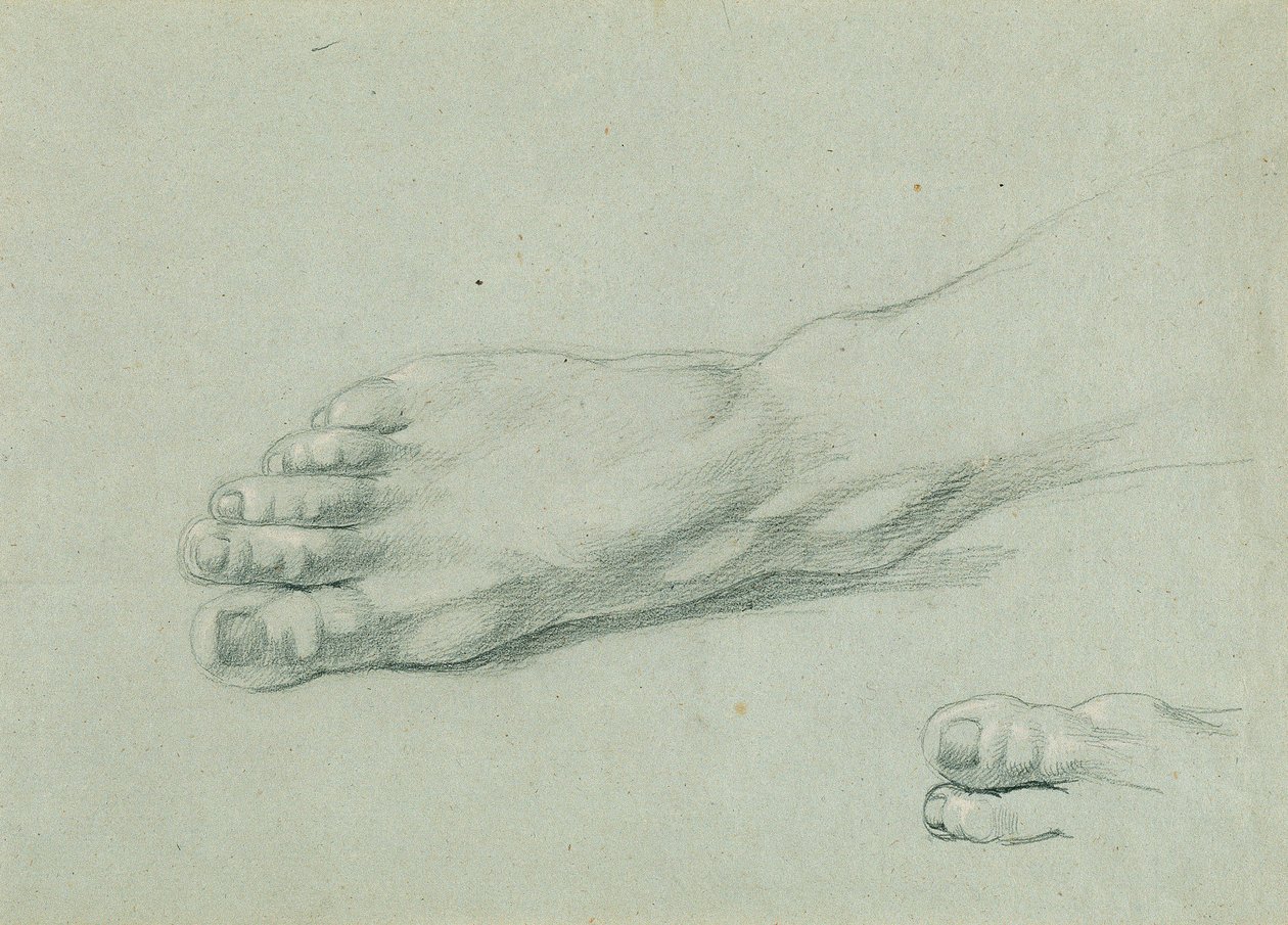 Fodstudium for "Arindal og Daura" af Johann Peter Krafft