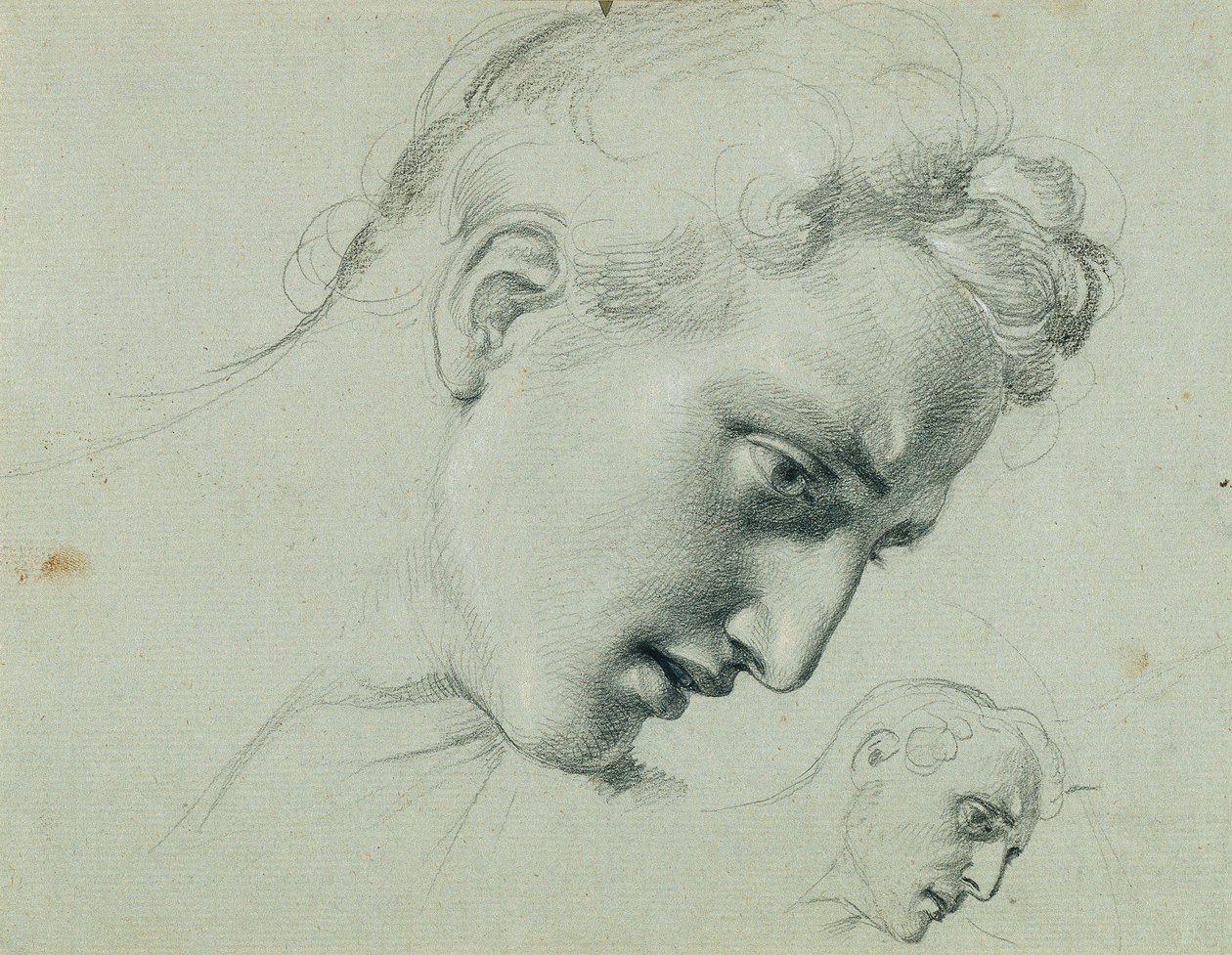 Hovedstudie for "Arindal og Daura" af Johann Peter Krafft