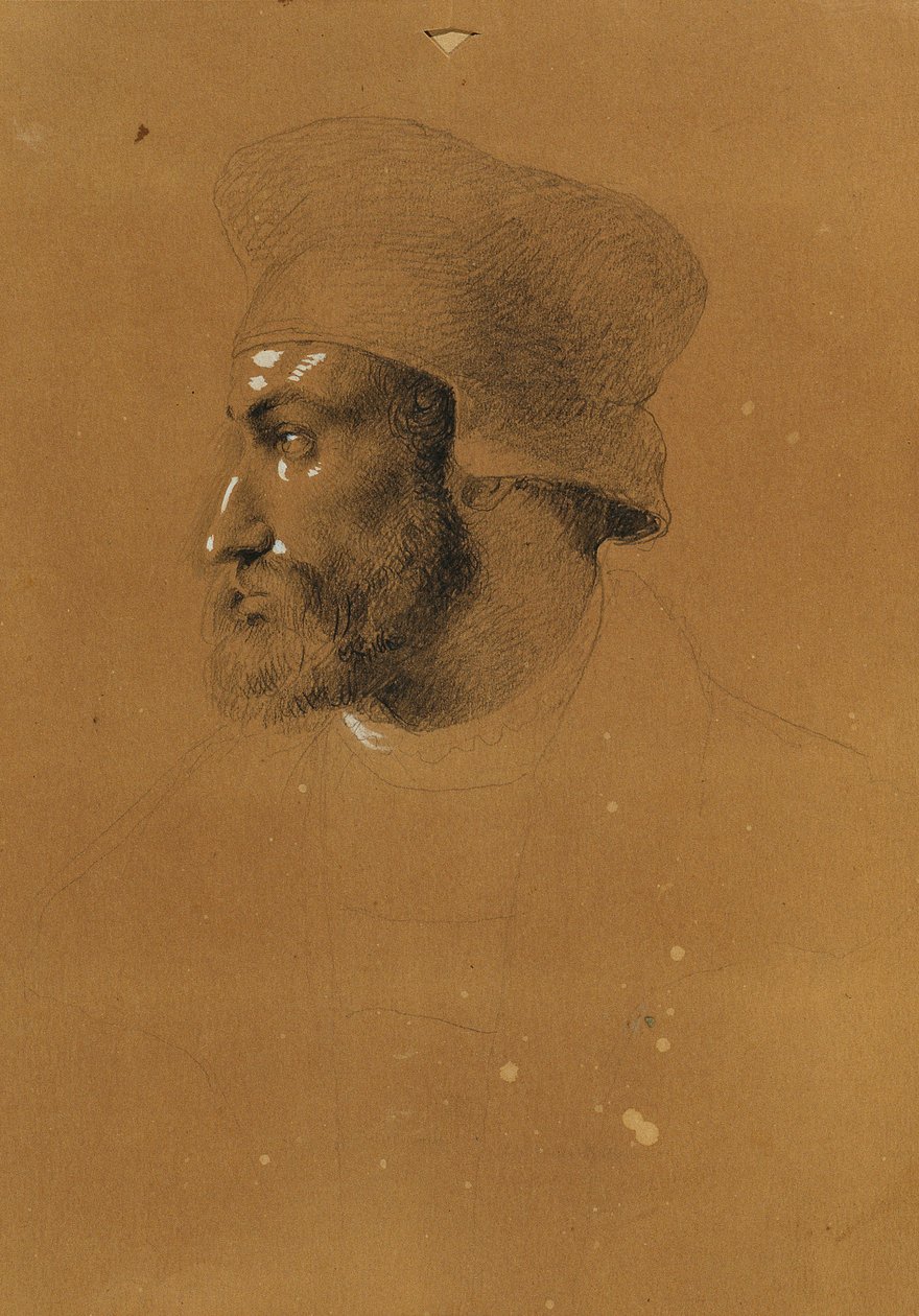 Hovedstudie for "Faust" af Johann Peter Krafft