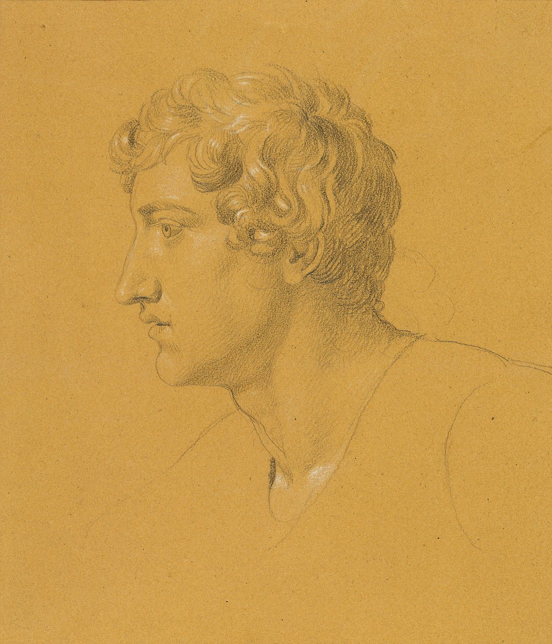 Studie af et hoved af Johann Peter Krafft