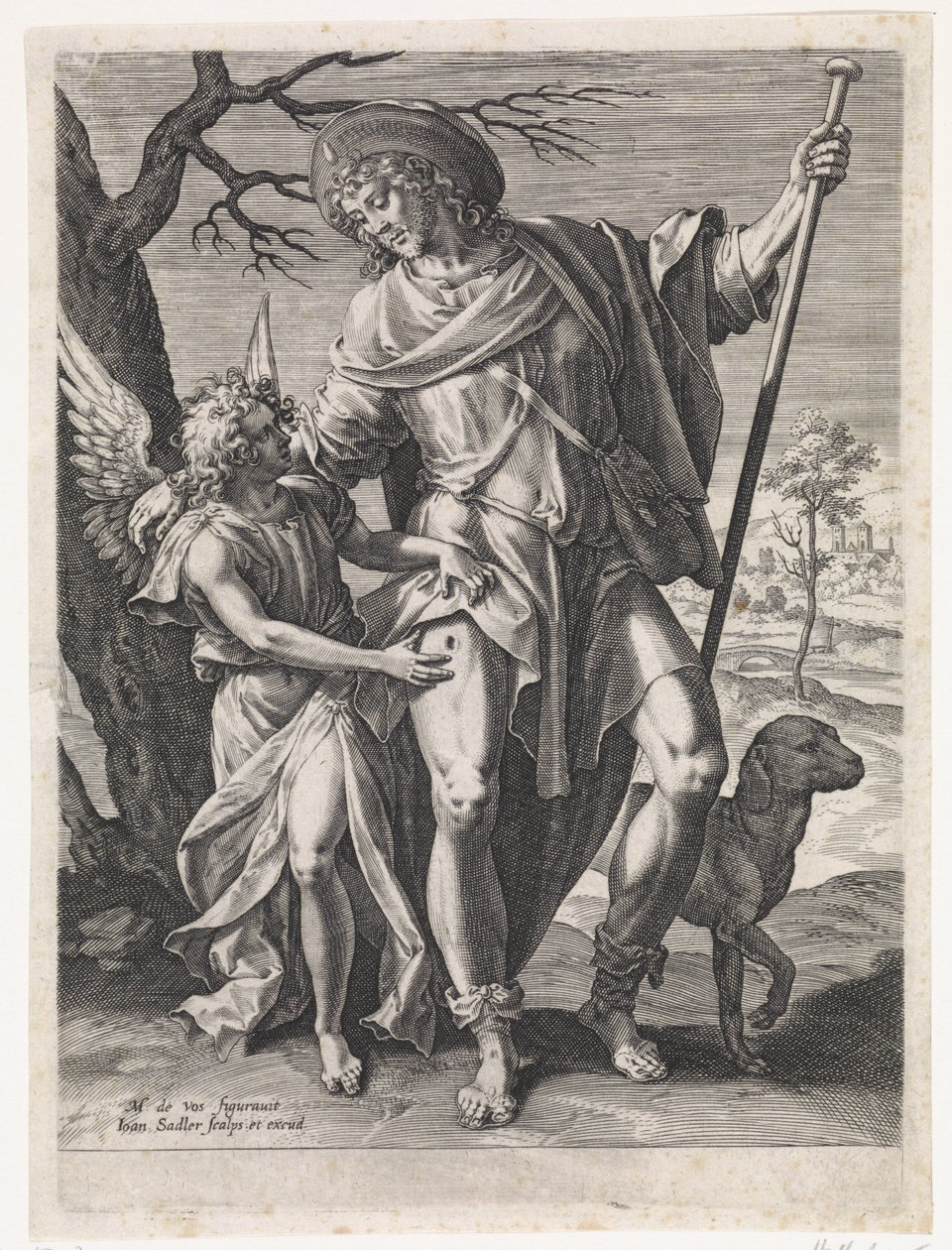 Sankt Roch af Johann Sadeler (I)