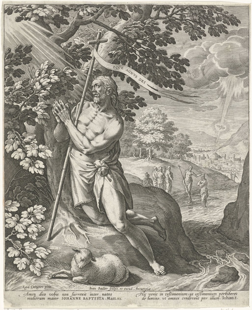 Johannes Døberen i ørkenen af Johann Sadeler (I)