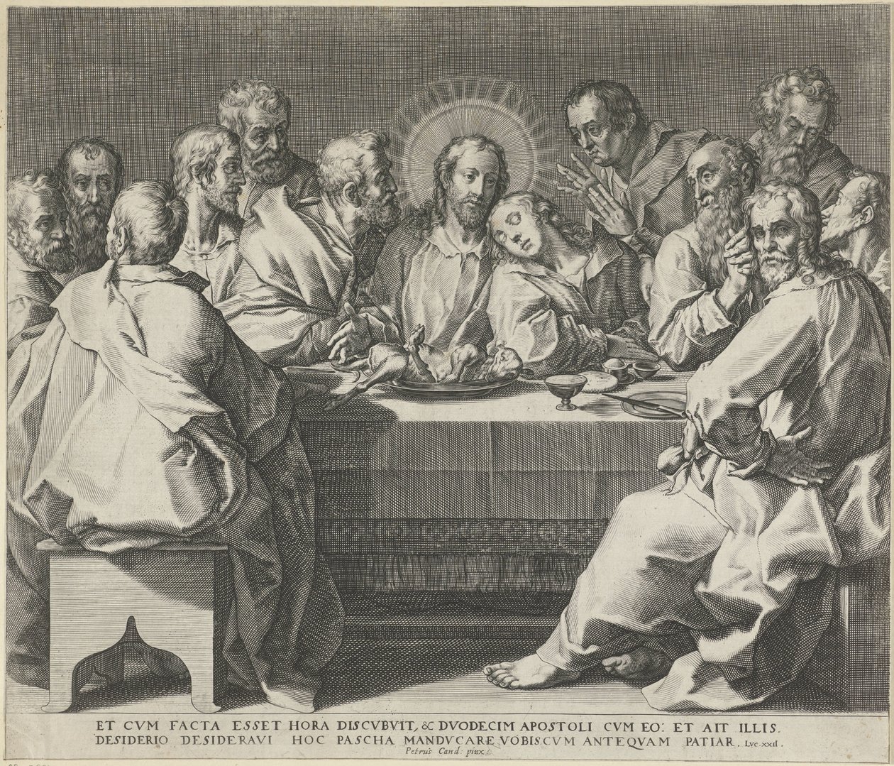 Sidste aftensmad af Johann Sadeler (I)